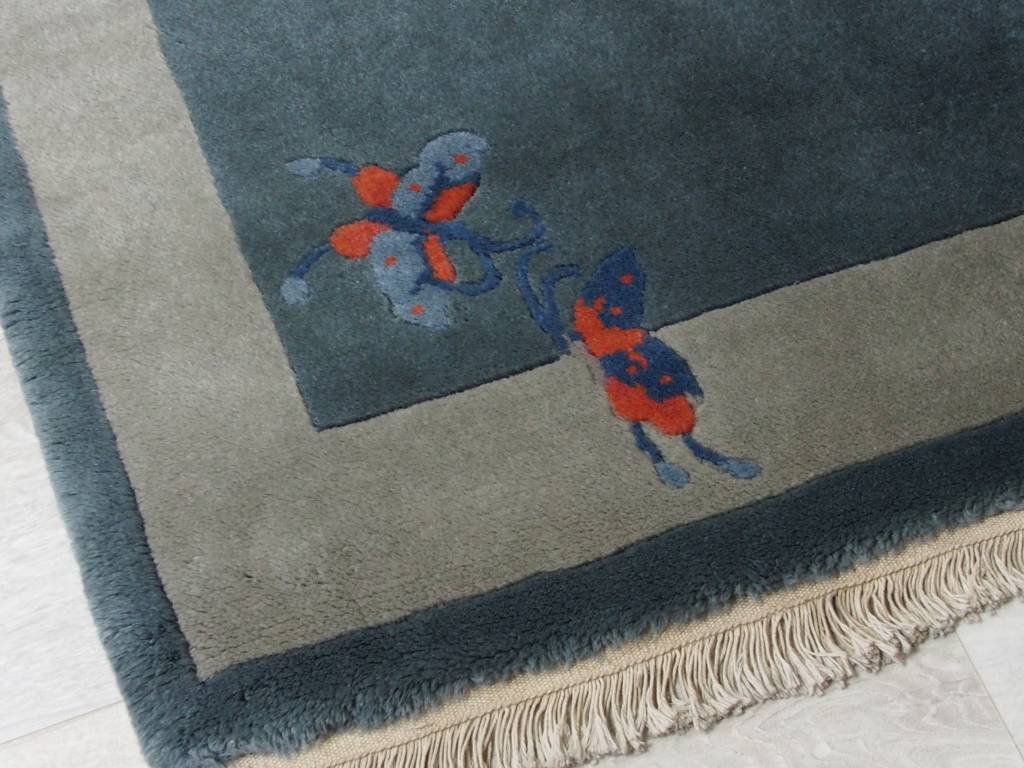 128x71 cm alte chinesische in antikem Stil Teppich Brücke chinese rug No:8