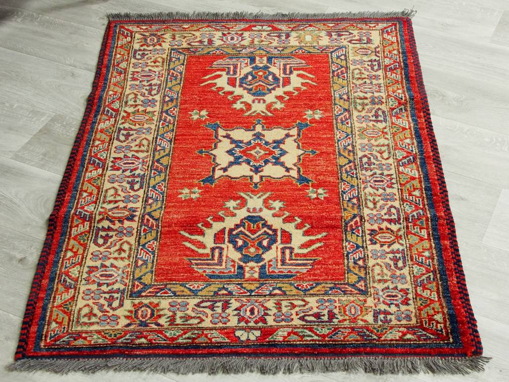 126x92 cm kaukasische kazak Afghan orientteppich kazakh rug Carpet ziegler Nr:522