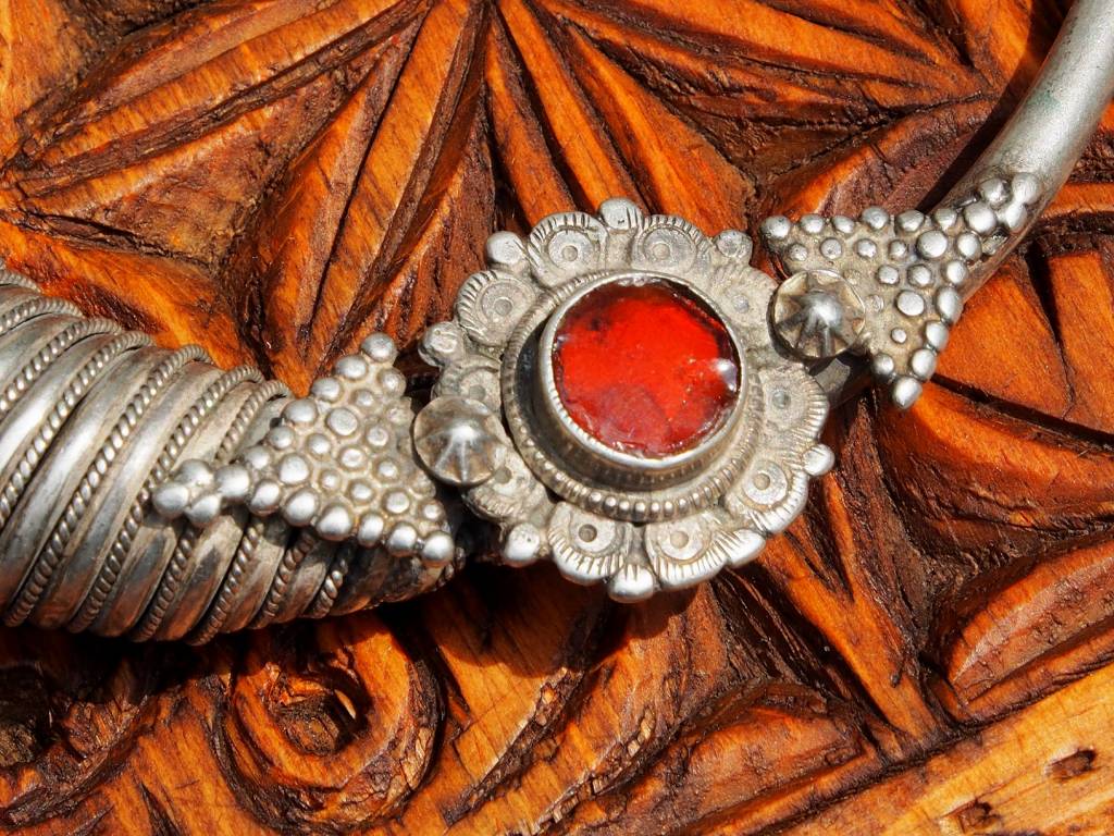 Silber Spiral-Halsreif  Afghanistan Nuristan Nr-17/11