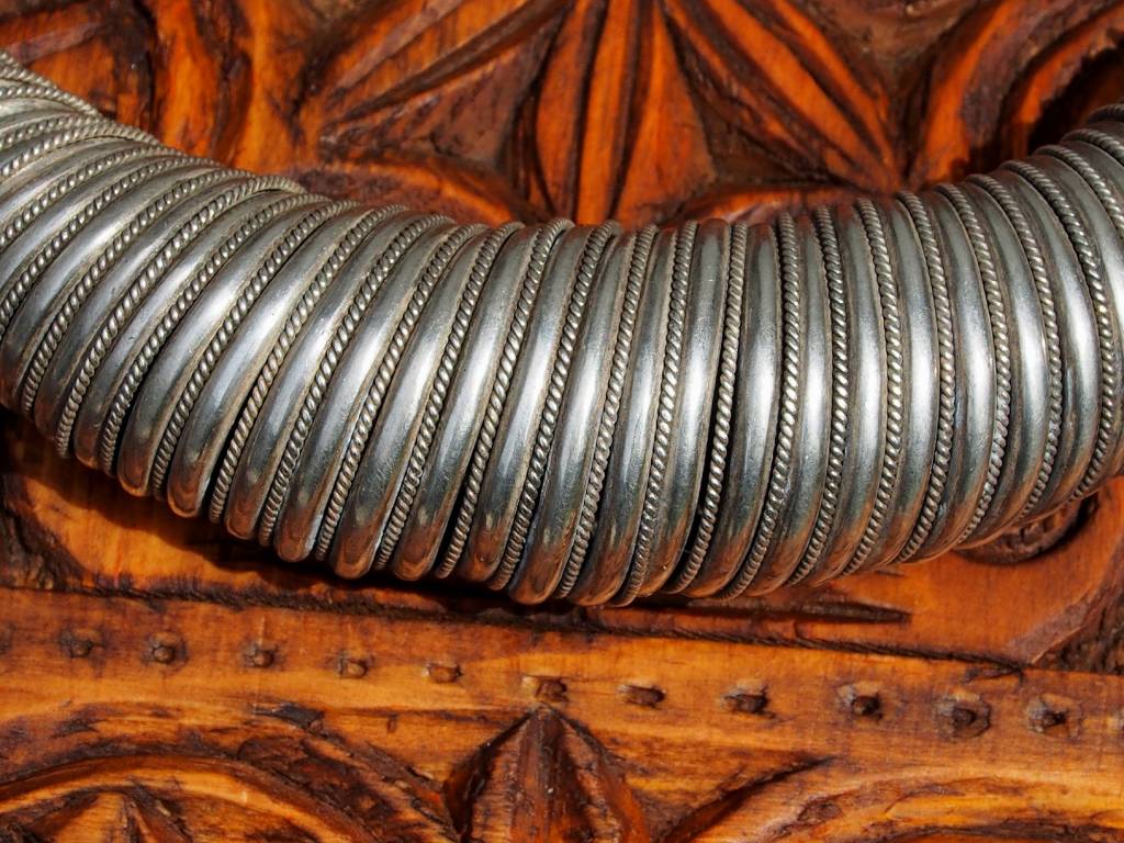 Silber Spiral-Halsreif  Afghanistan Nuristan Nr-17/11