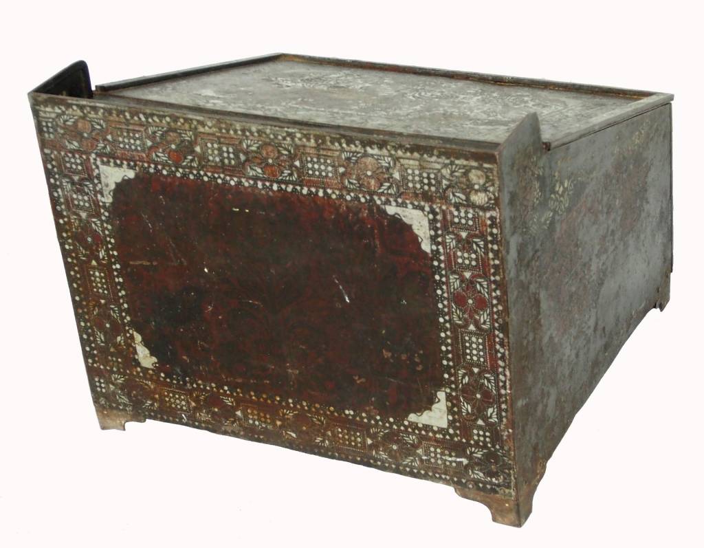 Antike Kasse Truhe Tresor Safe Geldschrank Russland antique strongbox cash box