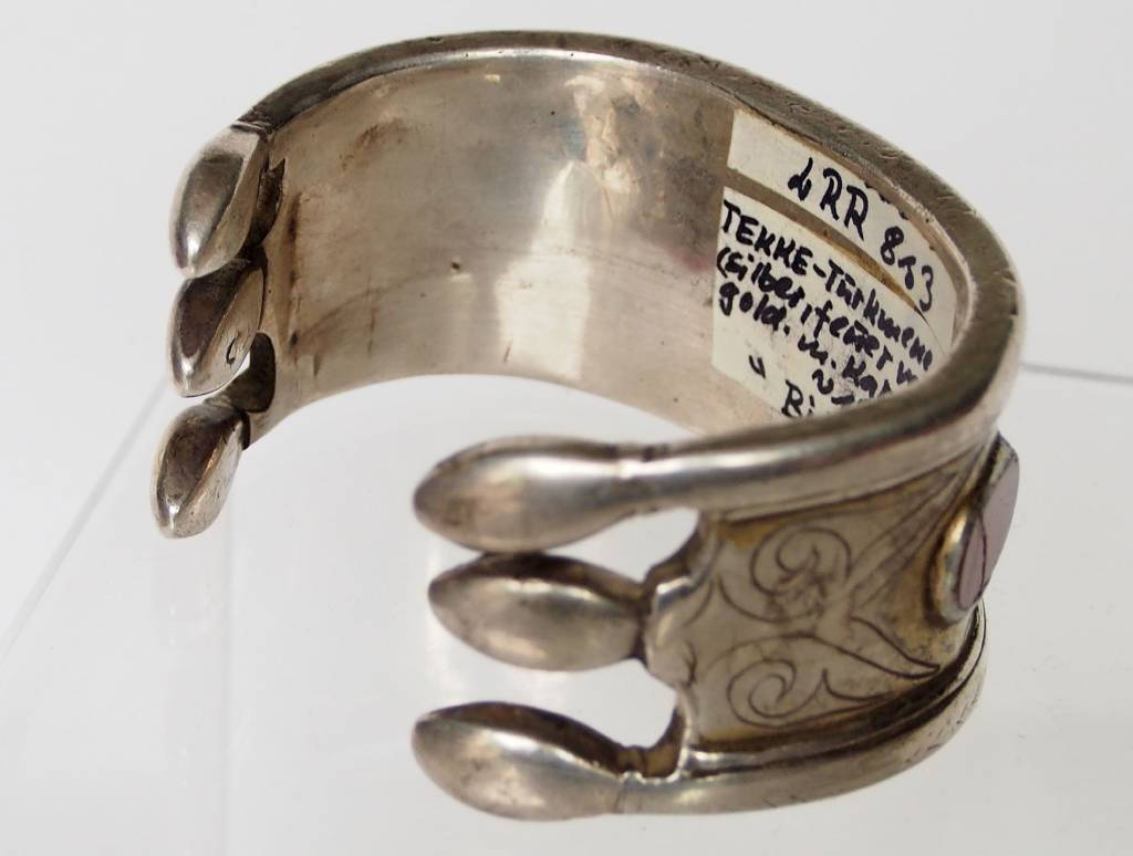Antik Turkmenische Tekke - Silber Armreif  (Bilezik) Nr:17/486