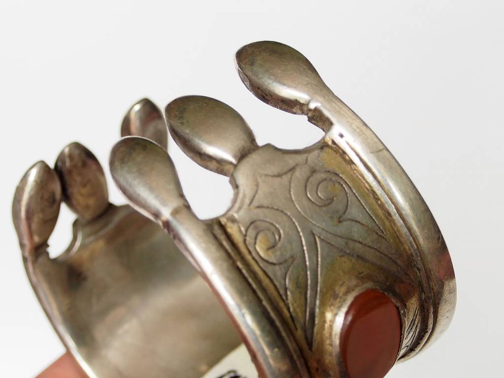 Antik Turkmenische Tekke - Silber Armreif  (Bilezik) Nr:17/486