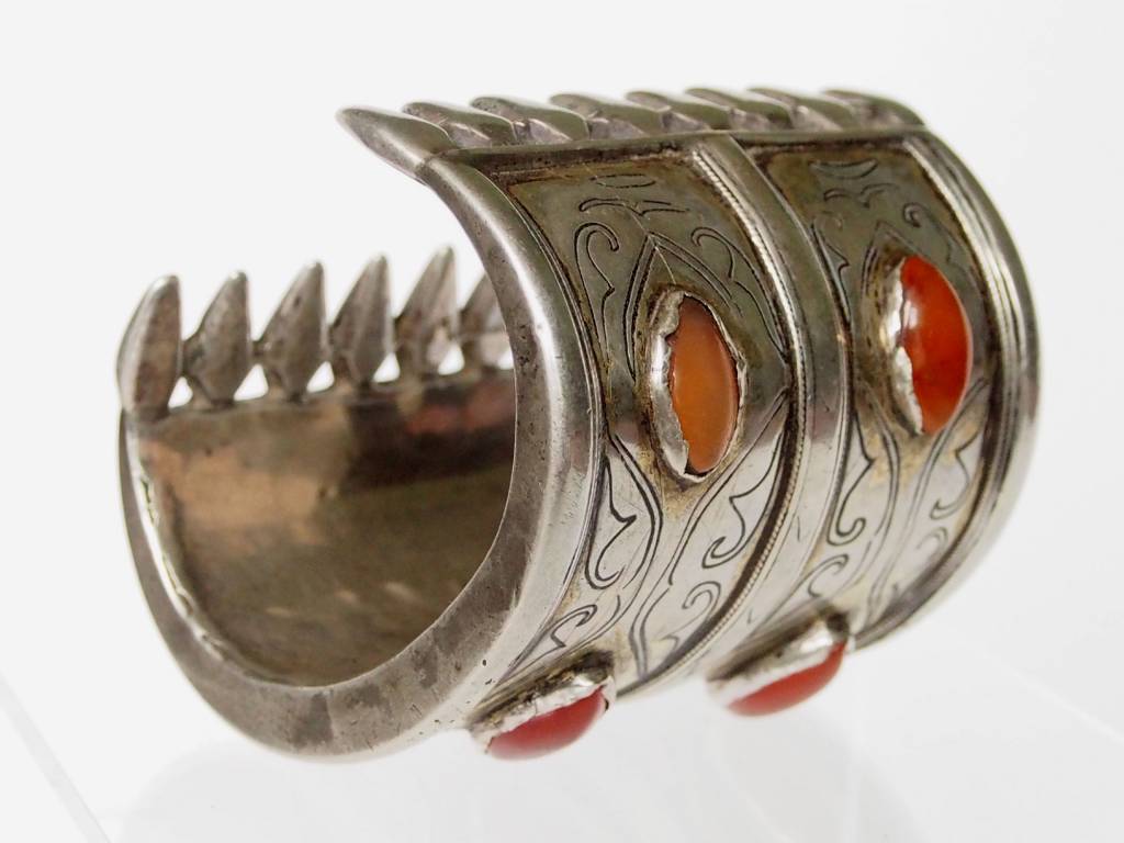 Antik Turkmenische Tekke - Silber Armreif  (Bilezik) Nr:17/495