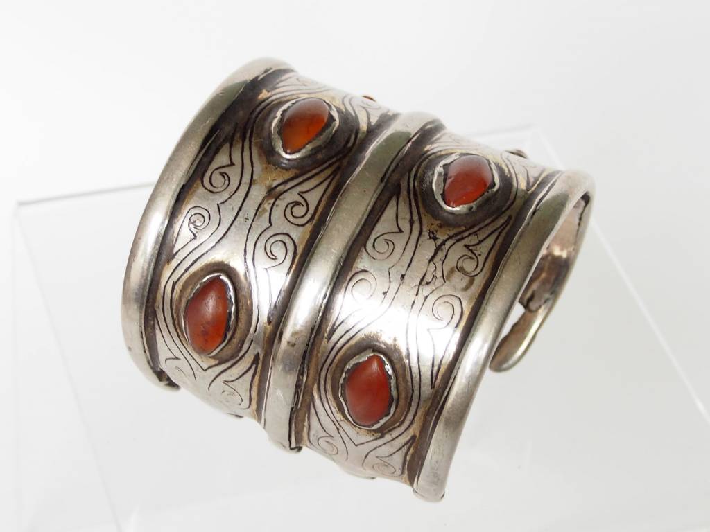 Antik Turkmenische Tekke - Silber Armreif  (Bilezik) Nr:17/497