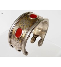 Antik Turkmenische Tekke - Silber Armreif  (Bilezik) Nr:17/483