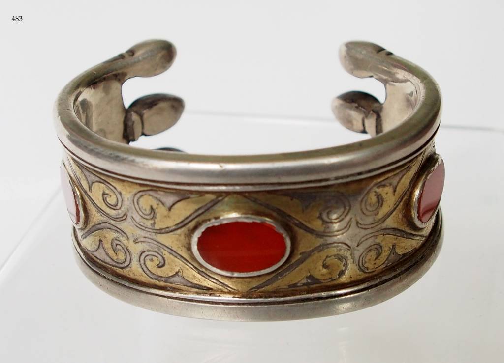 Antik Turkmenische Tekke - Silber Armreif  (Bilezik) Nr:17/483