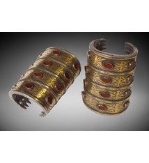 ein Paar Antik Turkmenische Tekke - Silber Armreif  (Bilezik) Nr:17/363