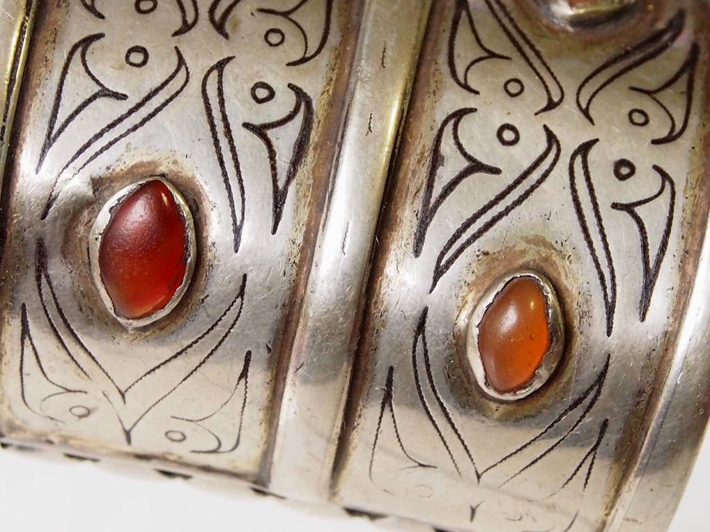 Antik Turkmenische Tekke - Silber Armreif  (Bilezik) Nr:17/  365