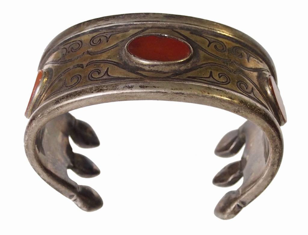Antik Turkmenische Tekke - Silber Armreif  (Bilezik) Nr:17/ 367