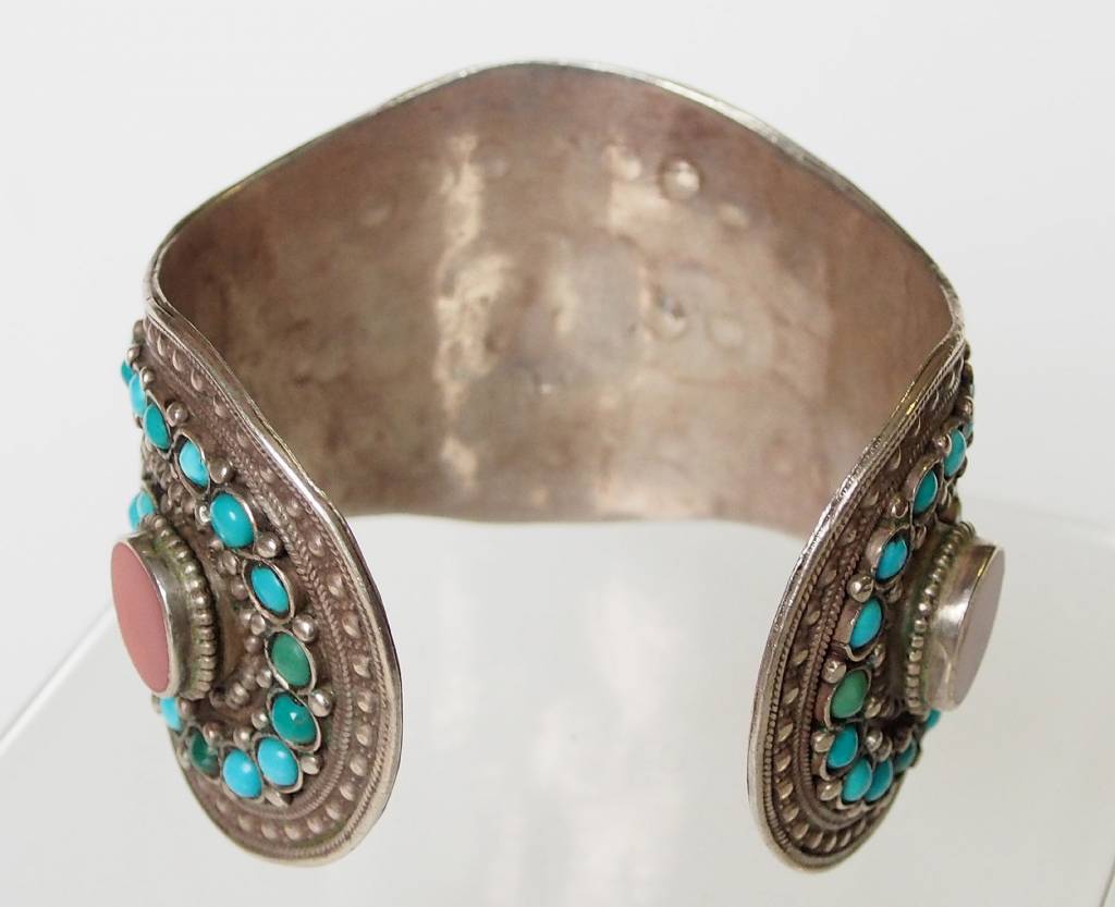 Silber türkis Karneol Nomaden Armreifen armband Afghanistan handarbei -  Kabul Gallery