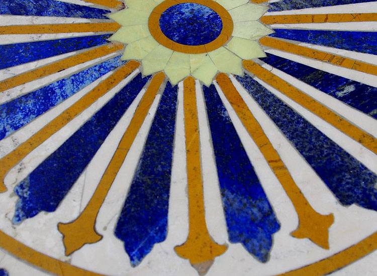 122 cm pietra dura black marble dining table Florentine mosaic inlaid dining Room table Marble Inlay (black)