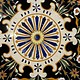 122 cm pietra dura black marble dining table Florentine mosaic inlaid dining Room table Marble Inlay (black)