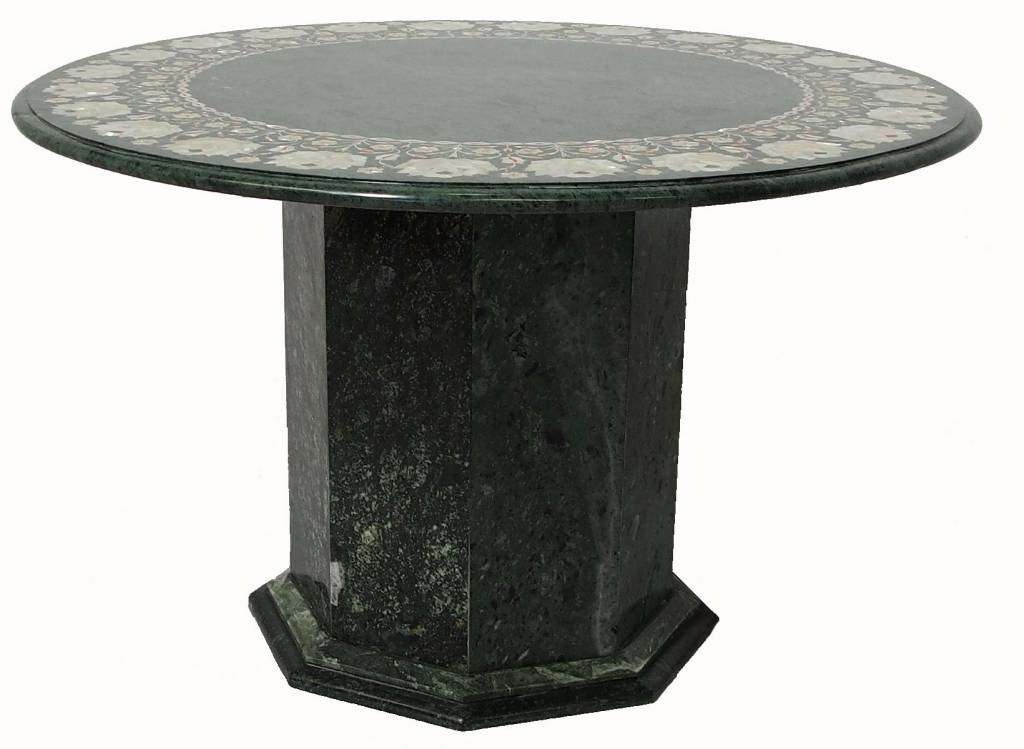 76 cm Pietra Dura CouchtischTisch Florentiner Mosaik table Afghanistan Green