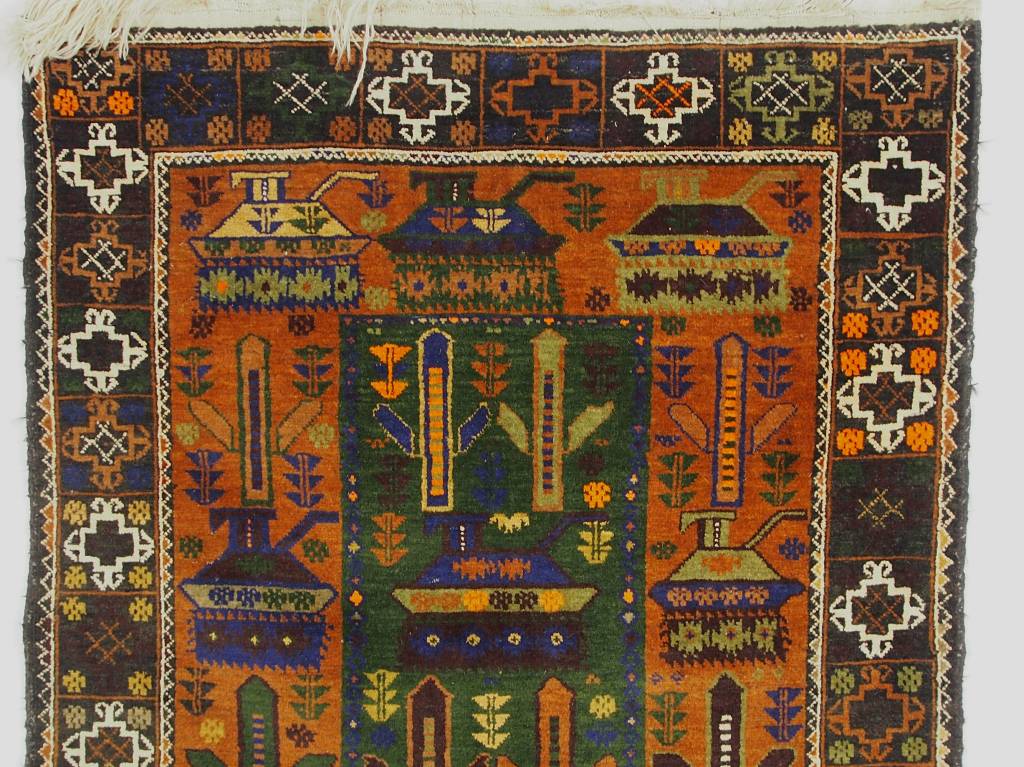 5,9 x 3,3 feet unique genuine old nomadic Afghan Warrug from Russian invasion period of Afghanistan No:17/1