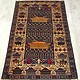 6,9x3,8 ft unique genuine old nomadic Afghan Warrug Afghanistan Kriegteppich NR:17/2