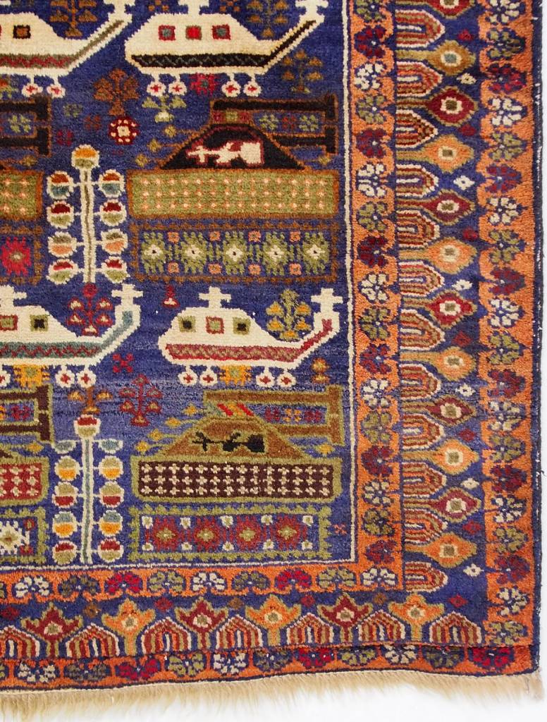 195x111 cm  original  Kriegsteppich aus Afghanistan – warrug Nr:2014/5