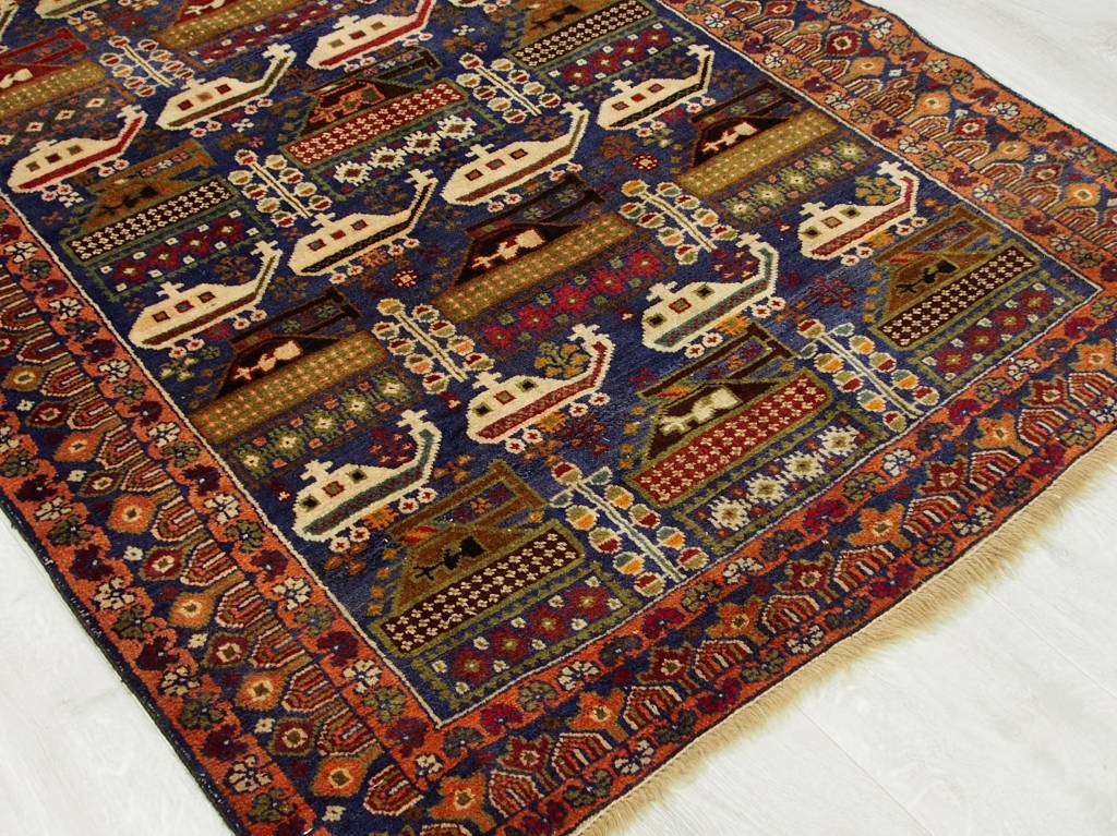 195x111 cm  original  Kriegsteppich aus Afghanistan – warrug Nr:2014/5