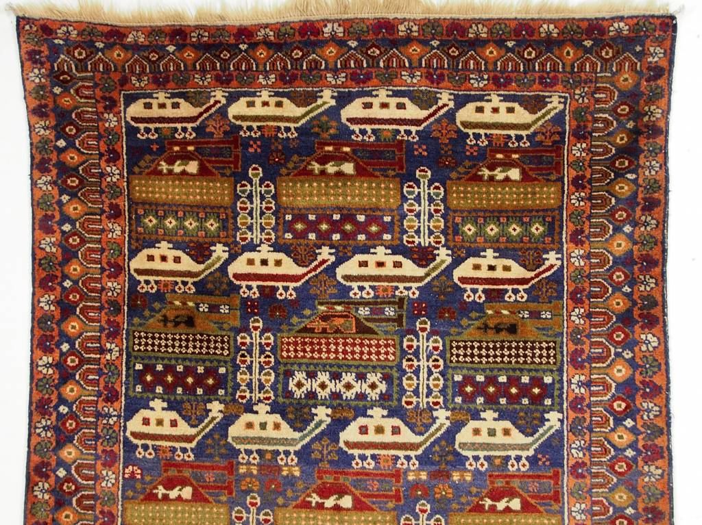 195x111 cm  original  Kriegsteppich aus Afghanistan – warrug Nr:2014/5