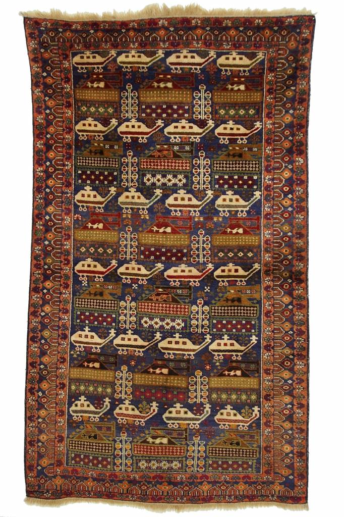 195x111 cm  original  Kriegsteppich aus Afghanistan – warrug Nr:2014/5
