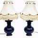 ein Paar sehr seltene 65 cm große Paar Afghanische Extravagant Exclusive Royal blau echt Lapis Lazuli Tischlampe Lampe aus Afghanistan (M)