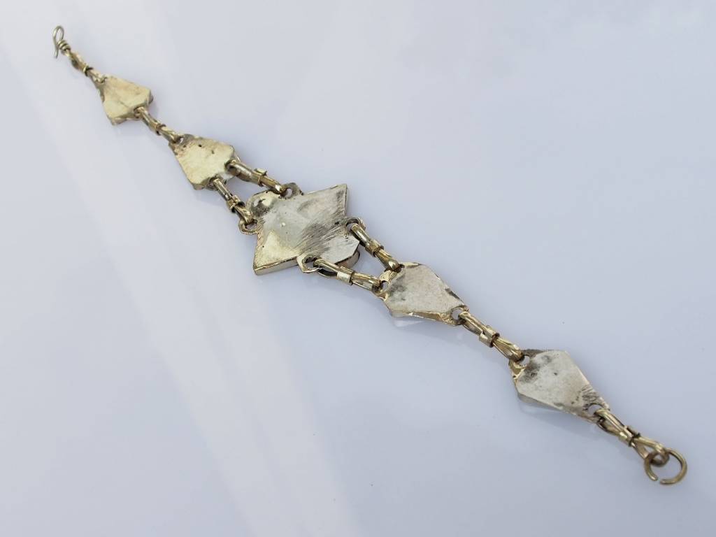 orient nomad lapis bracelet nickel silver + vintage afghan nomadic bracelet -B