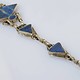 orient nomad lapis bracelet nickel silver + vintage afghan nomadic bracelet -B