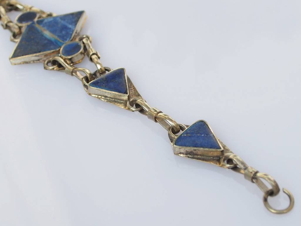 orient Nomaden Lapis Armband Neusilber + Vintage afghan nomadic bracelet -B