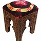 antik-look hand carved wooden vintage suzani Stoll chair from Afghanistan No: