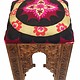 antik-look hand carved wooden vintage suzani Stoll chair from Afghanistan No: