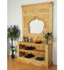 Flurgarderobe Wandgarderobe Shuhschrank Spiegel Massivholz Nuristan /S