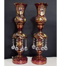 Antike  osmanische  islamische Glas Kristall böhmische Kronleuchter Lampe N:C