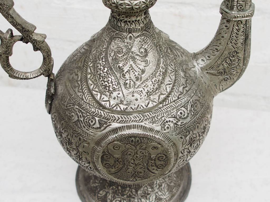 Antique Hand Crafted Engraved Hammered Brass Pitcher Ewer No:16/A 