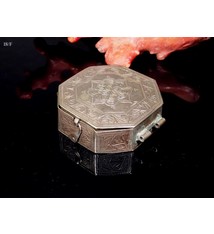 Antike 19. Jh. Islamische Amulett Box Halskette Talisman Silber Anhänger Schmuck Koran tasche Bazuband Oberarm Amulette Afghanistan 18/F