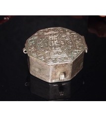 Antike 19. Jh. Islamische Amulett Box Halskette Talisman Silber Anhänger Schmuck Koran tasche Bazuband Oberarm Amulette Afghanistan 18/N