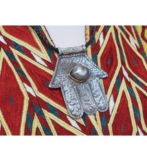 Hand-Fatime aus Silber mit Augenachat (silber)