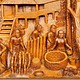 160x78 cm Ramayana mural wood carving