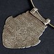 Antike islamische Glück Amulett Halskette mit Mango Amulette und Anhänger geätzt mit arabischen Symbolen Skript 18/A