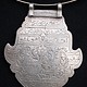 Antike islamische Glück Amulettlet Halskette mit Mango Amute und Anhänger geätzt mit arabischen Symbolen Skript 18/C