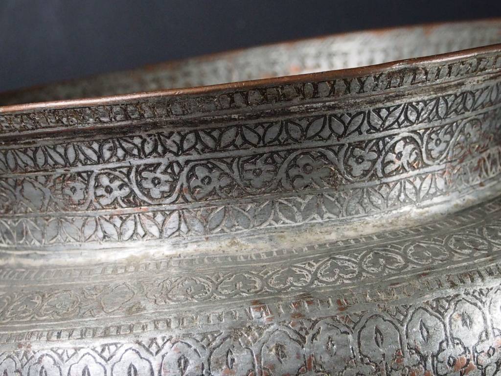 Antique Large islamic Tinned Copper Wine Bowl, 18/19th C. No:Tas/8