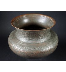 Antique Large islamic Tinned Copper Wine Bowl, 18/19th C. No:Tas/3