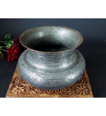 Antique Large islamic Tinned Copper Wine Bowl, 18/19th C. No:Tas/1