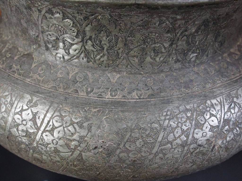 Antique Large islamic Tinned Copper Wine Bowl, 18/19th C. No:Tas/  15