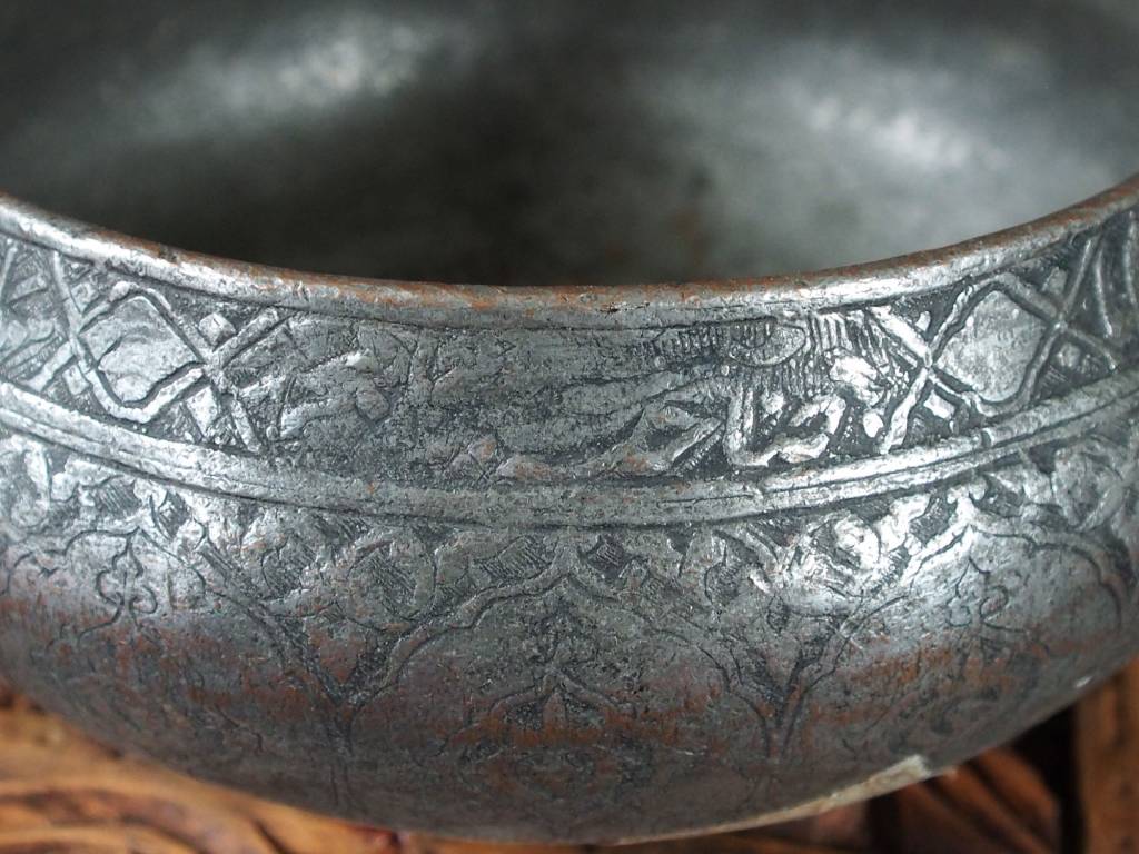 Antique Large islamic Tinned Copper Wine Bowl, 18/19th C. No:Tas/ 9