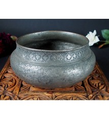 Antique Large islamic Tinned Copper Wine Bowl, 18/19th C. No:Tas/  - 16