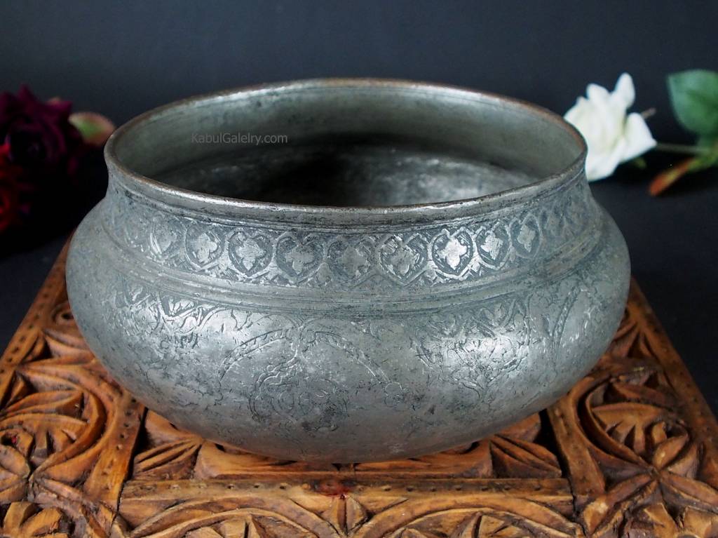 Antique Large islamic Tinned Copper Wine Bowl, 18/19th C. No:Tas/  - 16