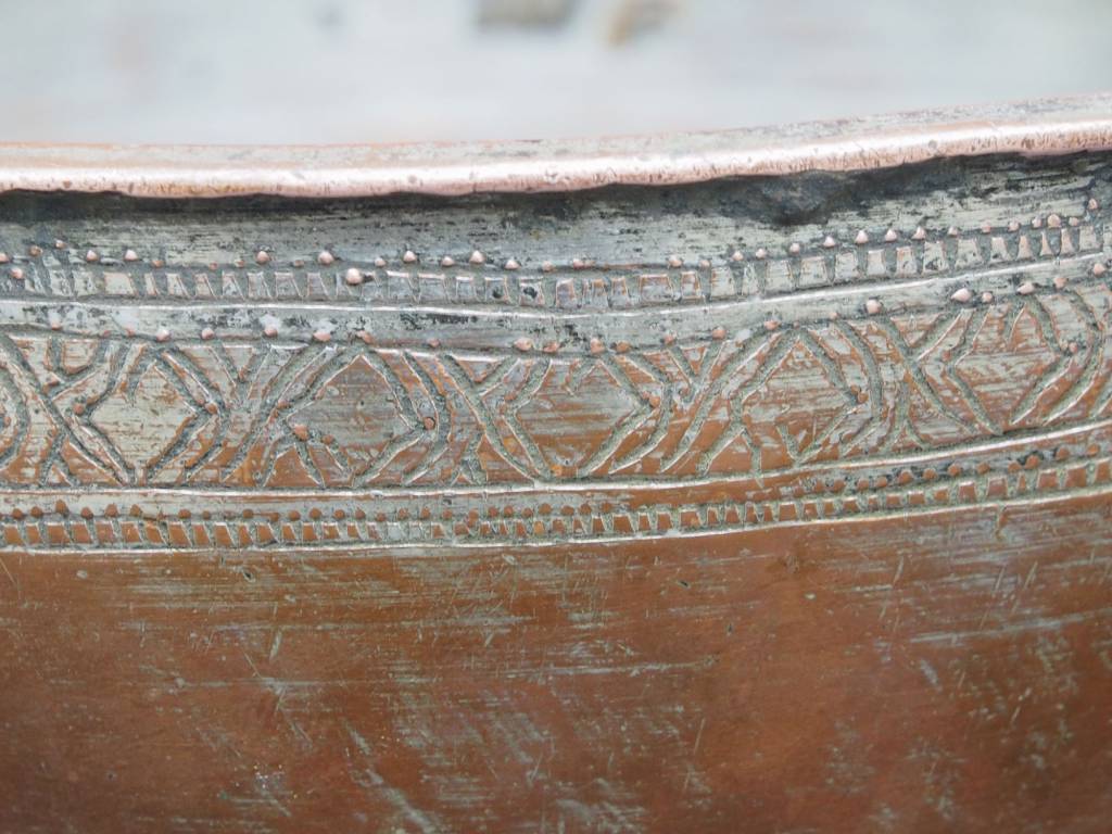 Antique islamic ,   19th century Tinned Copper Bowl No:Jam/ 4