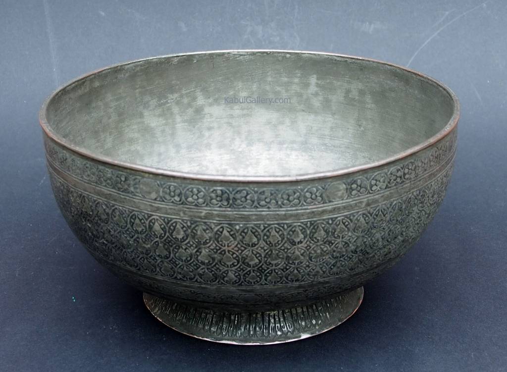 Antique islamic  18th to 19th century Tinned Copper Bowl No:Jam/47