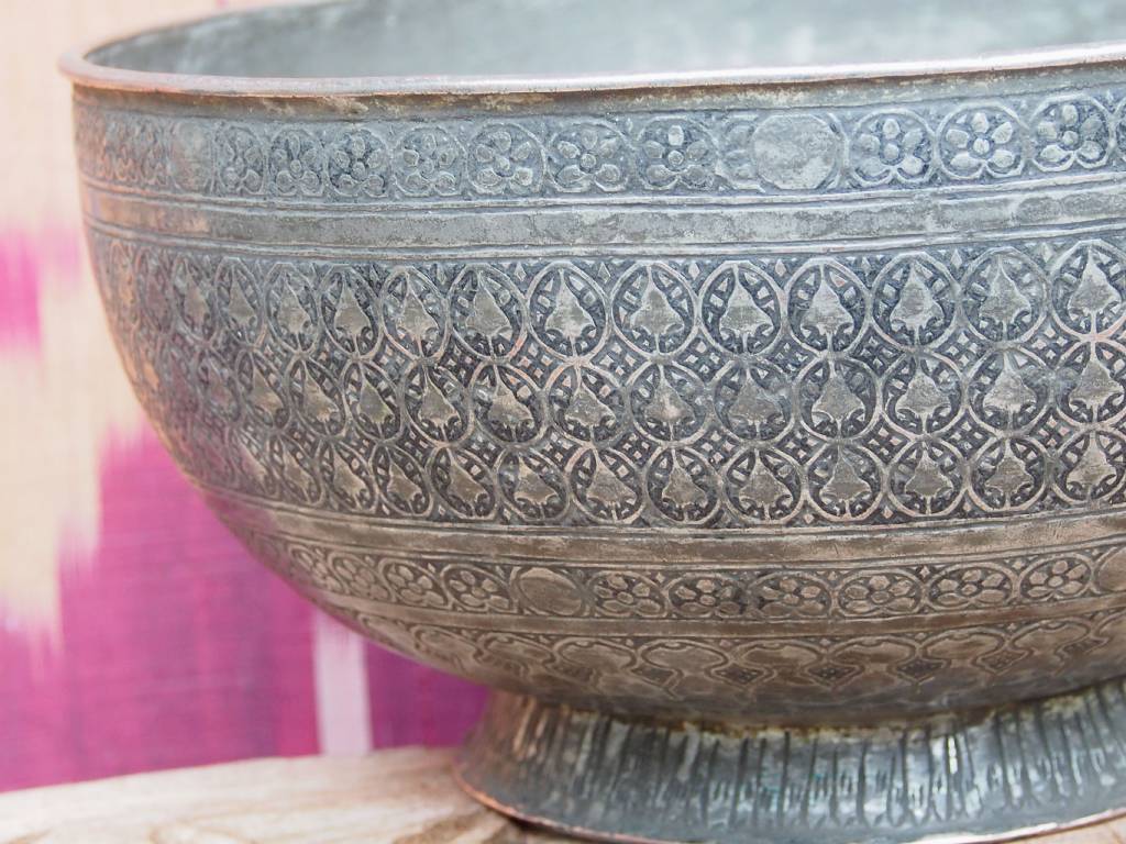 Antique islamic  18th to 19th century Tinned Copper Bowl No:Jam/47