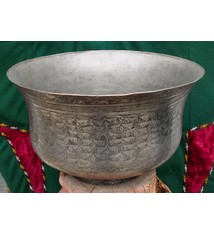 Antique Large islamic  18th to 19th century Tinned Copper Bowl No:Jam/38